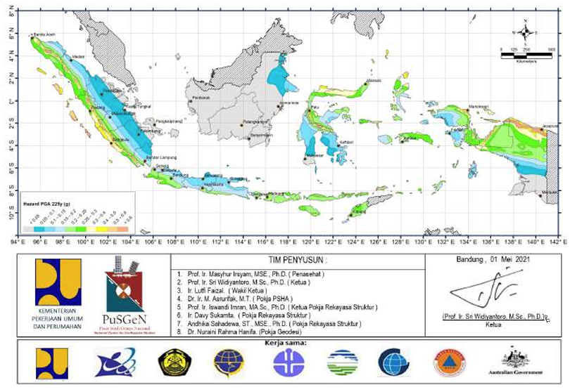 Peta Gempa 225 dan 975 Tahun